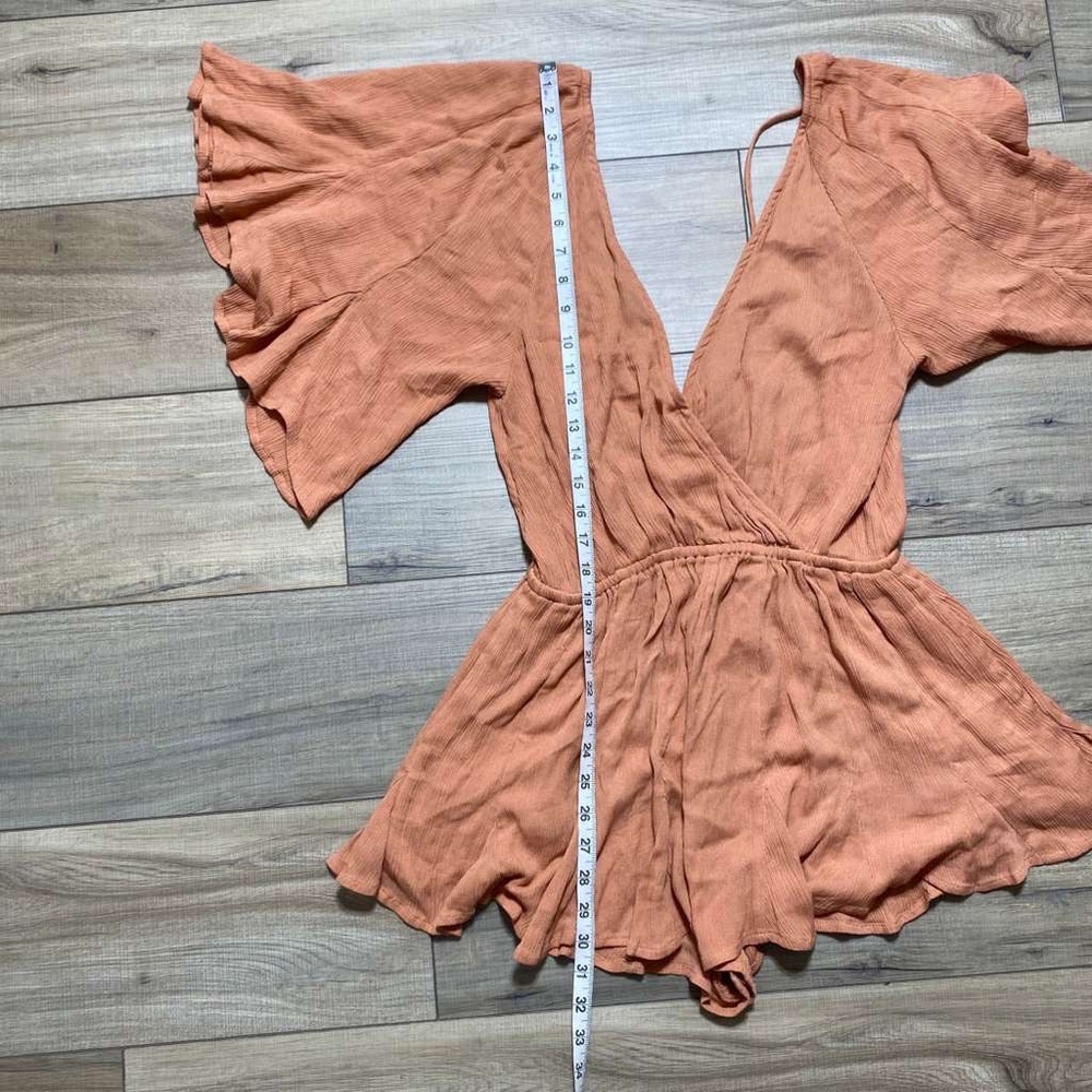 Free People Womens Nerea Open Back 100% Viscose Romper‎ Size Small Bronze - Picture 5 of 16
